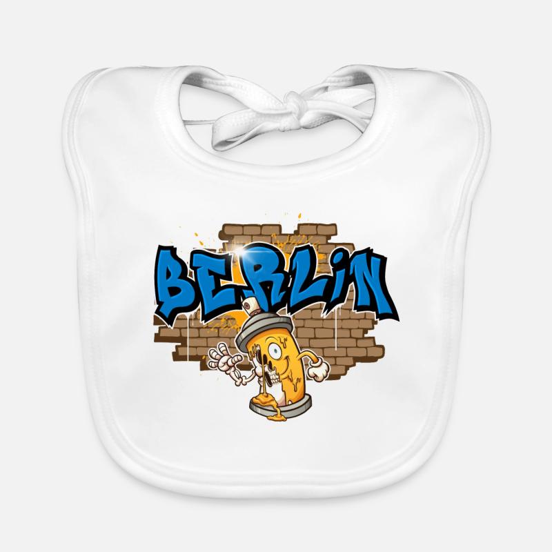 Berlin graffiti Organic Baby Bibs