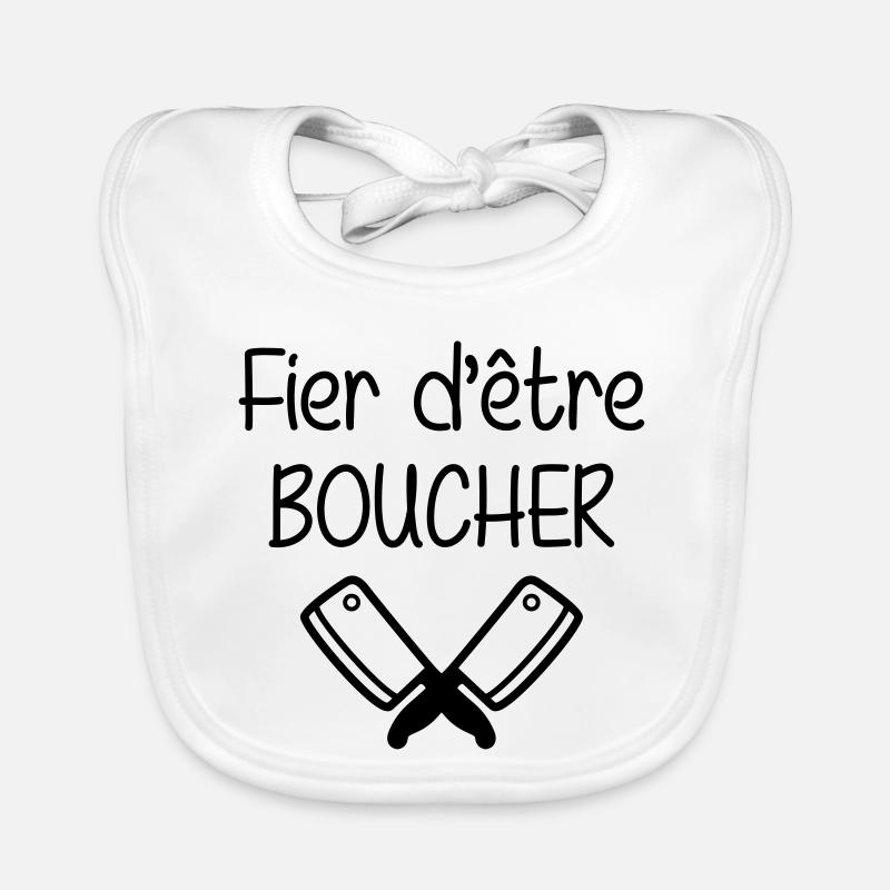 Fier d'être boucher Bavoir bio Bébé