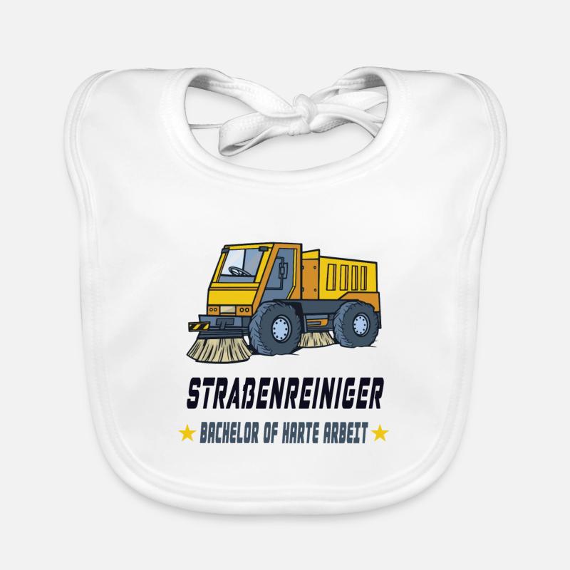 Straßenreiniger Design / Geschenkidee Baby Bio-Lätzchen