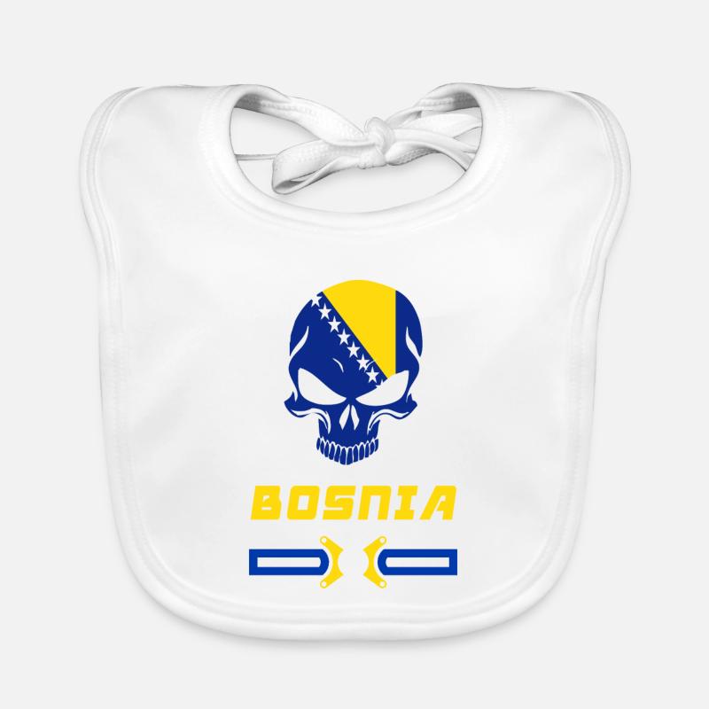 Conception / cadeau de crâne de Bosnie Bavoir bio Bébé