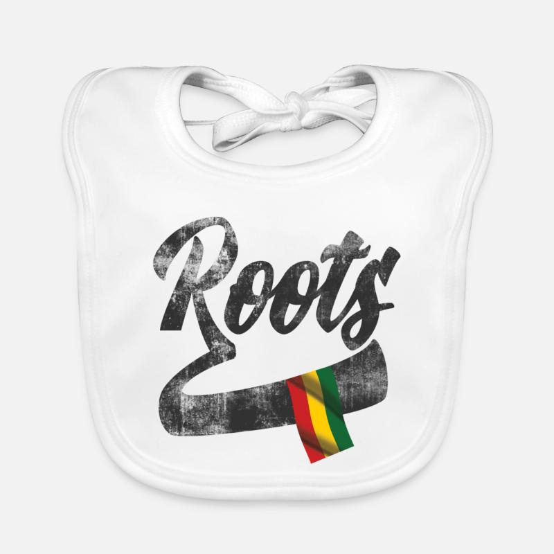 Roots Reggae Design avec drapeau coloré Bavoir bio Bébé