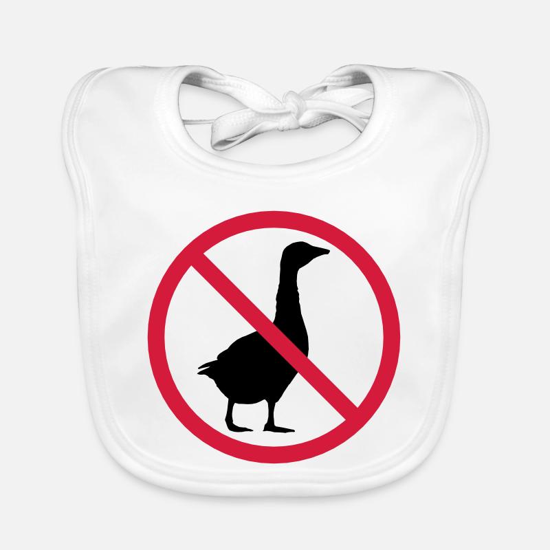 Gans Verboten Schild Baby Bio-Lätzchen