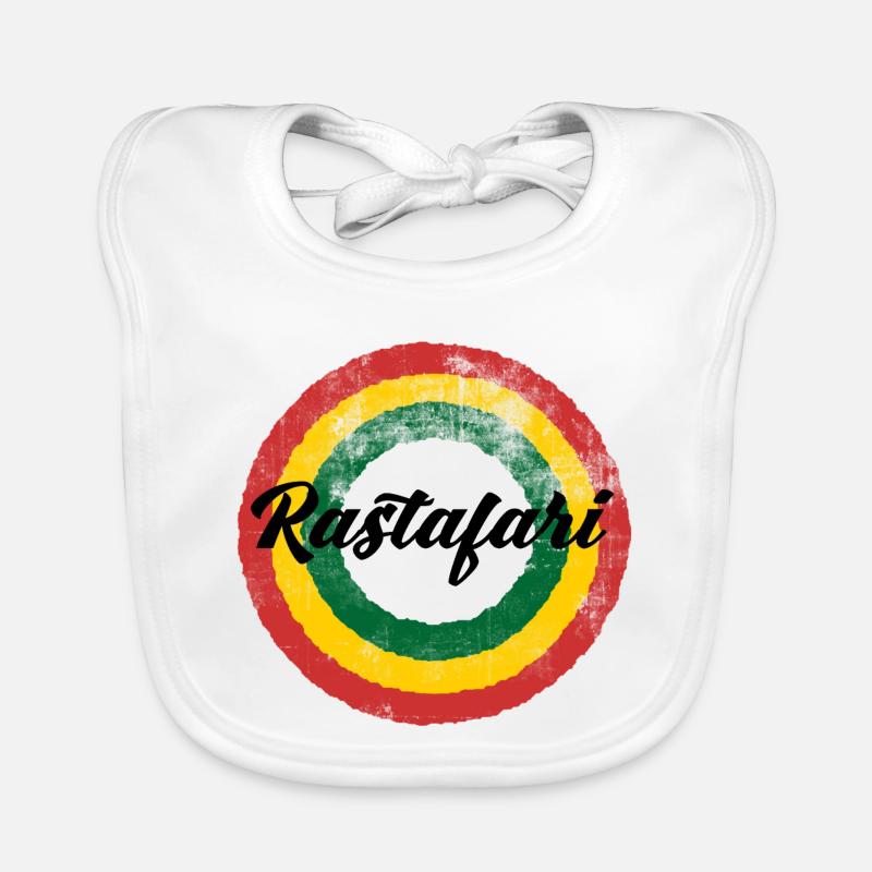 Rastafari Regenbogen Design Baby Bio-Lätzchen