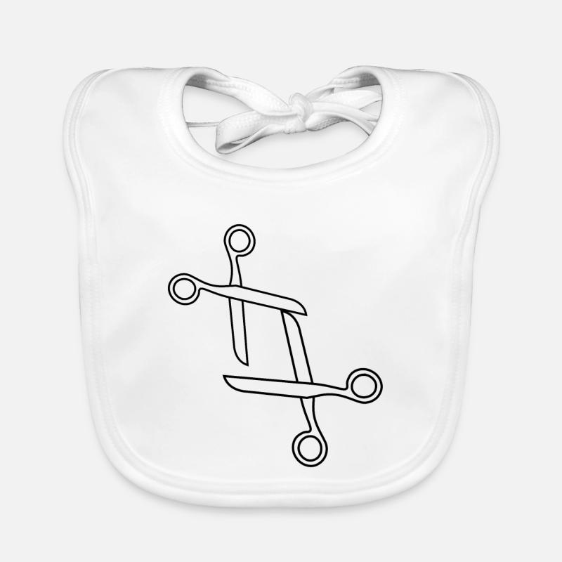 Ciseaux design amusants LGTBQIA+ Bavoir bio Bébé