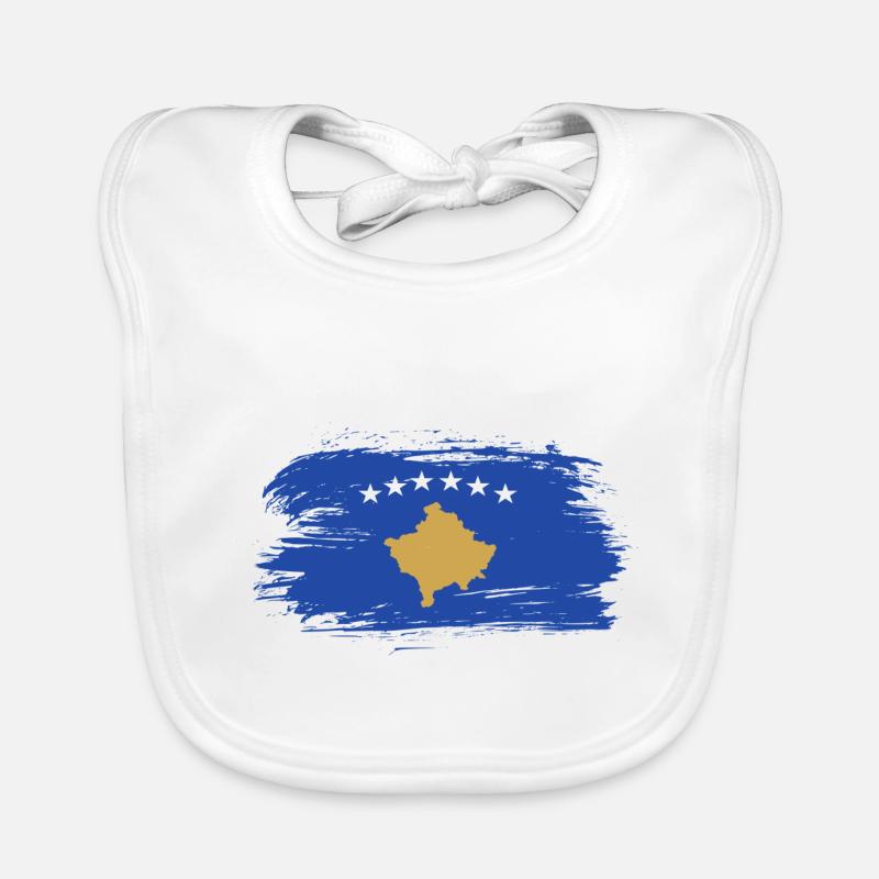 Kosovo Flaggen Design / Geschenkidee Baby Bio-Lätzchen