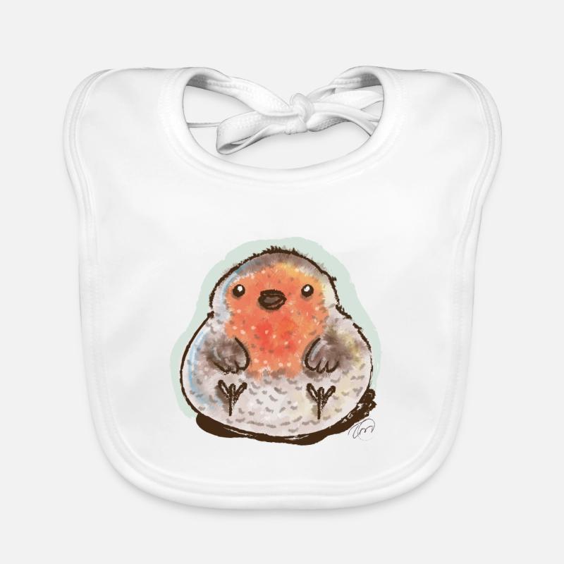 Bubble Robin - Bavoir bio Bébé - blanc