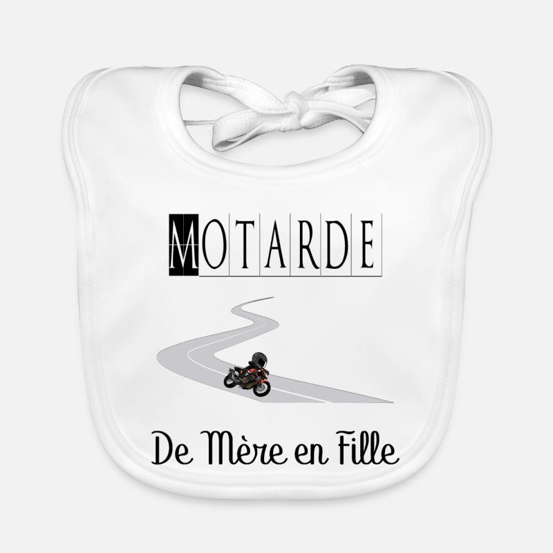 Motarde de Mère en Fille Moto Bavoir bio Bébé