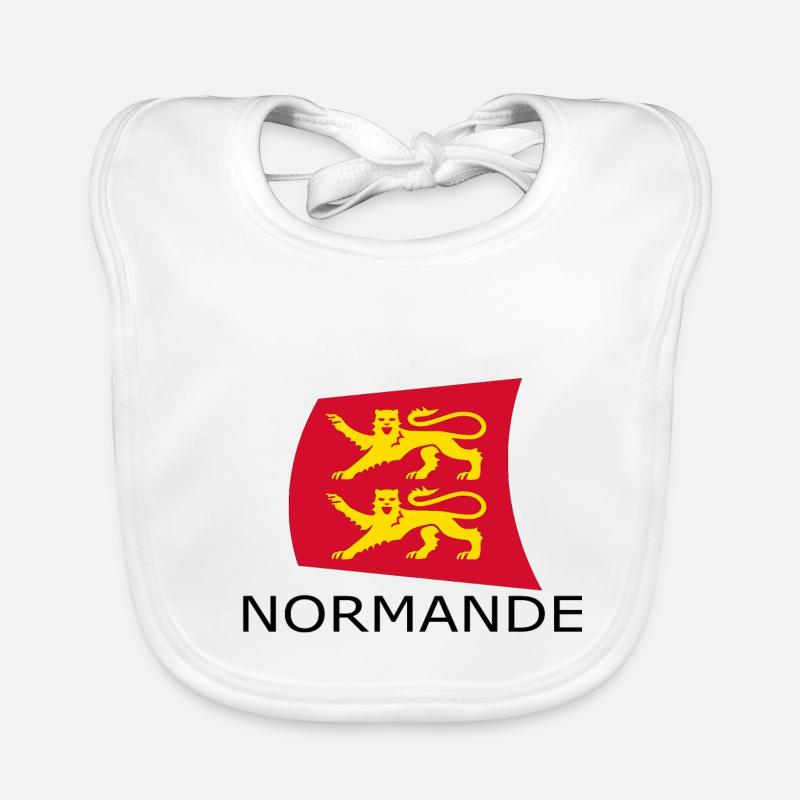 NORMANDE - Bavoir bio Bébé - blanc