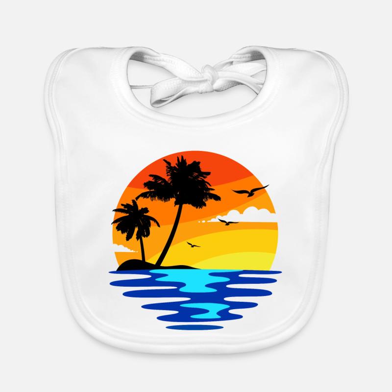 Vacances plage plage vacances île océan caraïbes Bavoir bio Bébé