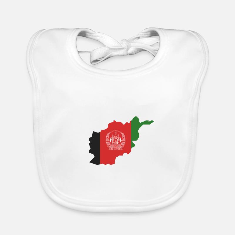 Conception de la carte du drapeau afghan Bavoir bio Bébé