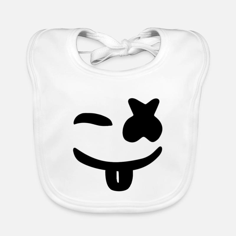 Marshmello - Baby Bio-Lätzchen - Weiß