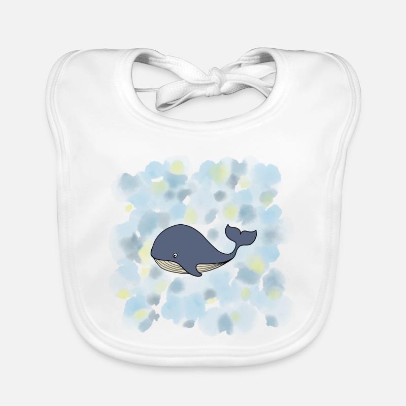 Baleine bleue Bavoir bio Bébé