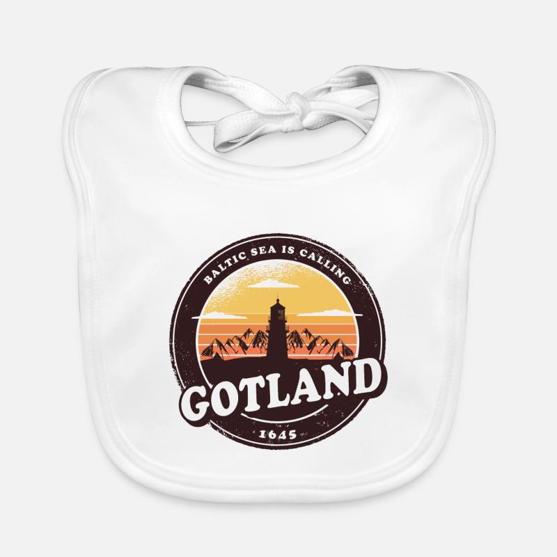 Conception de phare vintage Gotland Bavoir bio Bébé