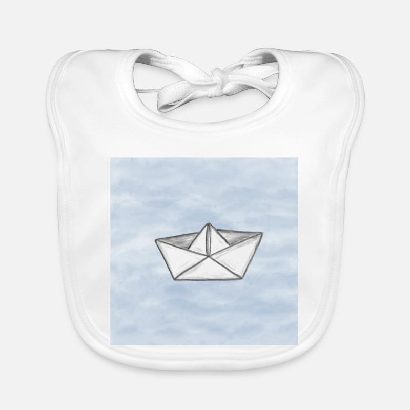 Paper ship Organic Baby Bibs