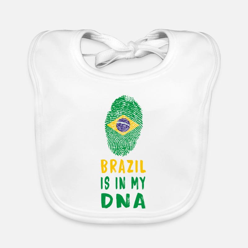 Le Brésil est dans mon ADN design / idée cadeau Bavoir bio Bébé