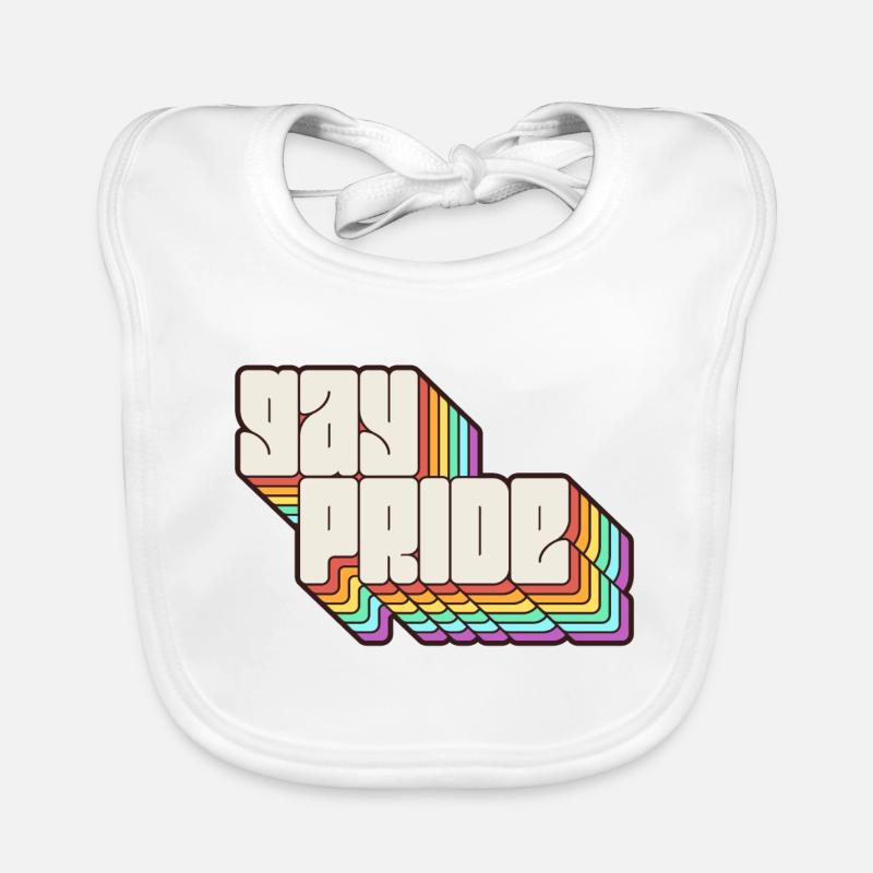 Gay Pride Regenbogen Schatten Statement Baby Bio-Lätzchen