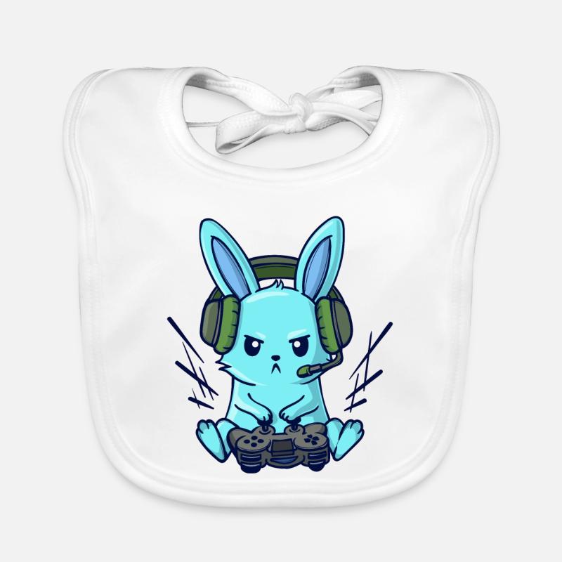 Gaming Controller Zocker Console Video Games Organic Baby Bibs