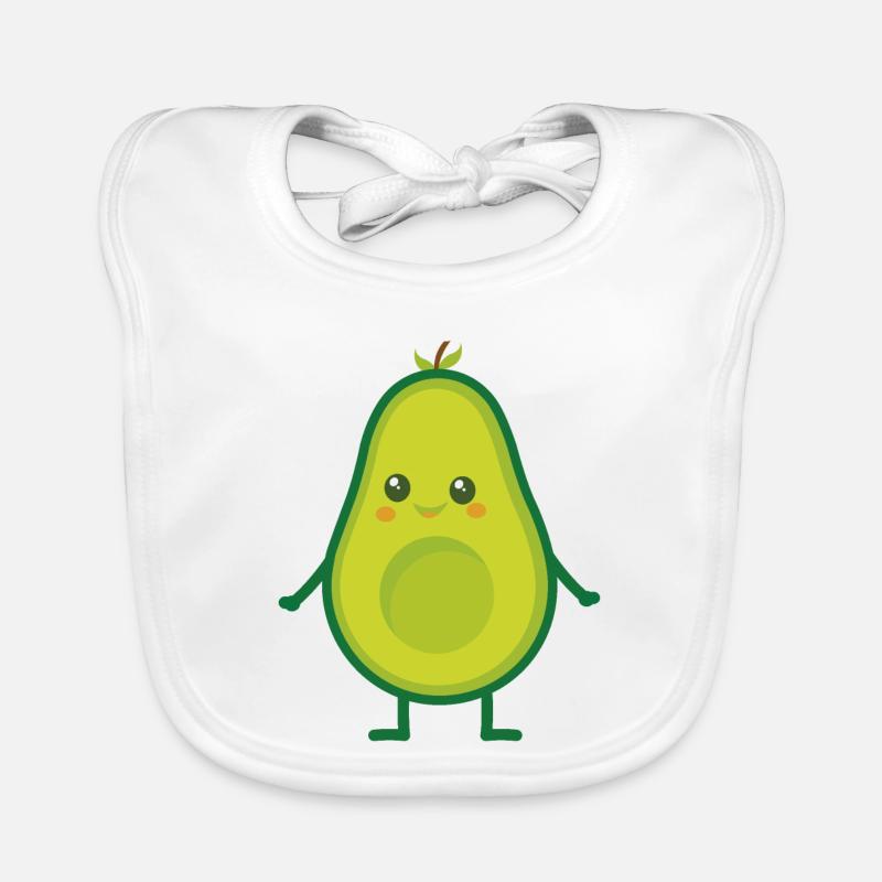Avocat (Avocado Man) - Bavoir bio Bébé - blanc