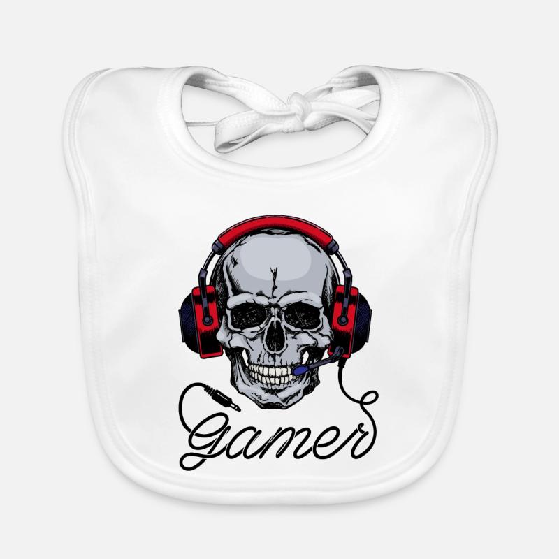 Gamer Zocker Games Nerd Video Games Console Cool Organic Baby Bibs