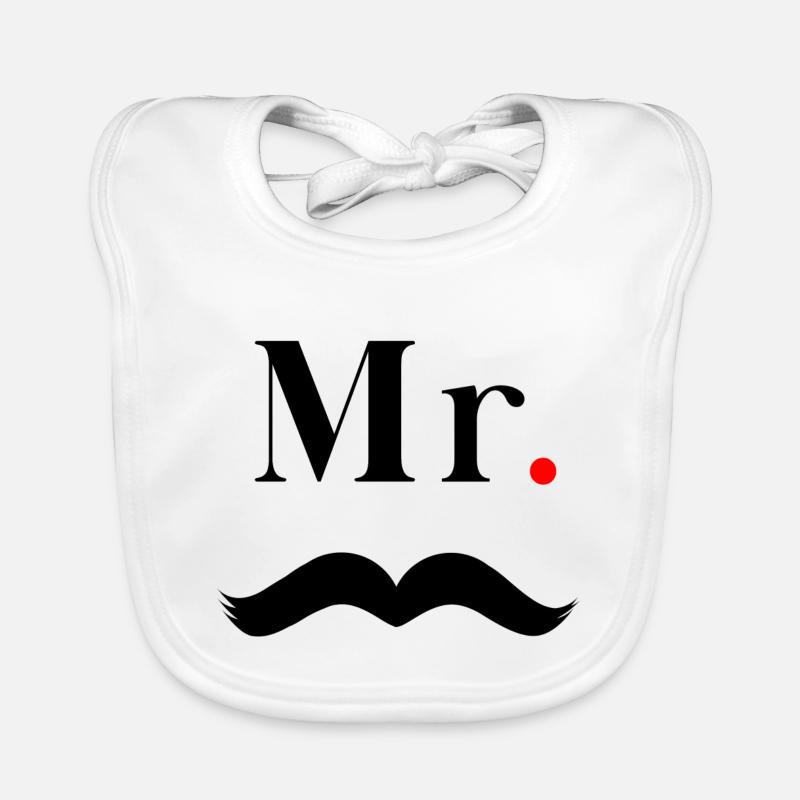 Herr Schwarzer Schnurrbart Baby Bio-Lätzchen