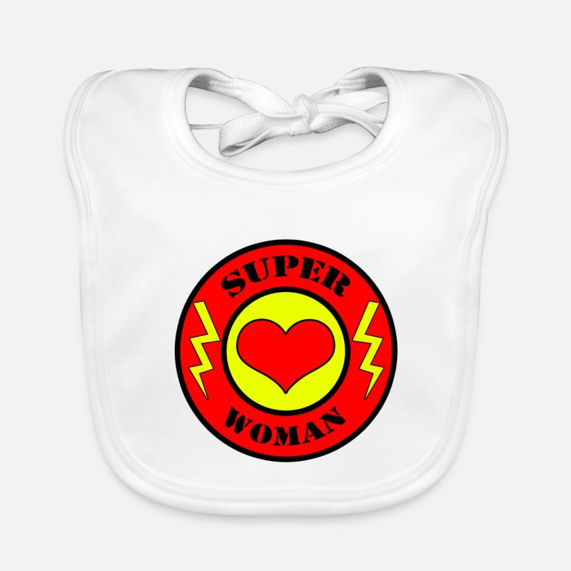 SUPER WOMAN Blitz Super Mama Muttertag Geschenk Baby Bio-Lätzchen