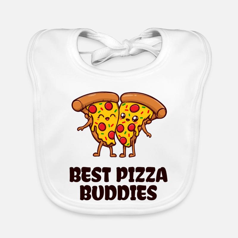 Pizza Buddy Beste Freunde Statement Baby Bio-Lätzchen