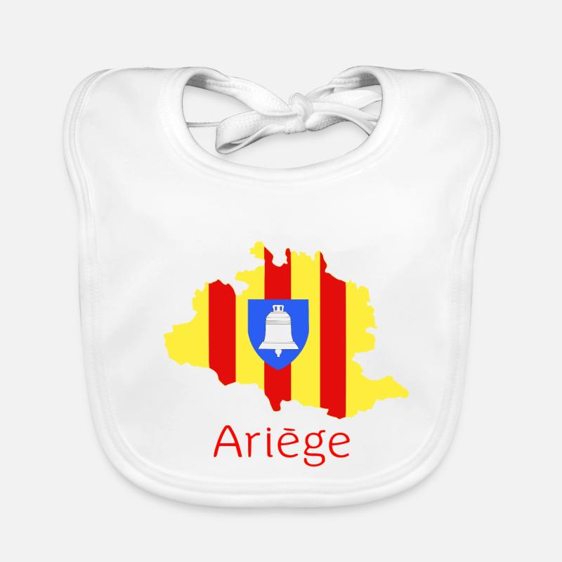 ariège - Bavoir bio Bébé - blanc