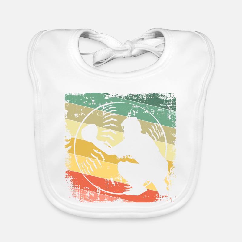 Baseball - Baby Bio-Lätzchen - Weiß