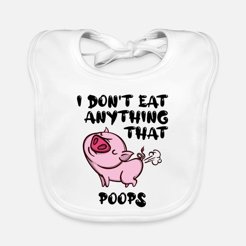 Schwein Vegan Statement Baby Bio-Lätzchen