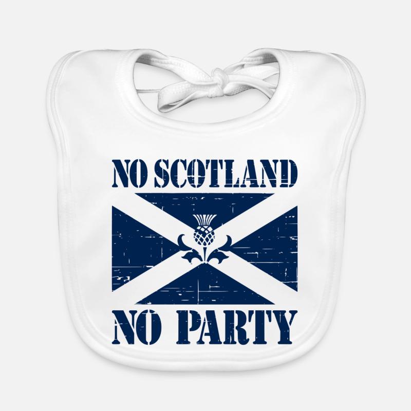 Slogan du drapeau sans l’Écosse pas de parti Bavoir bio Bébé