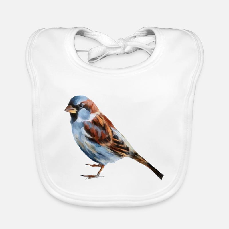 Vogel Spatz  Baby Bio-Lätzchen