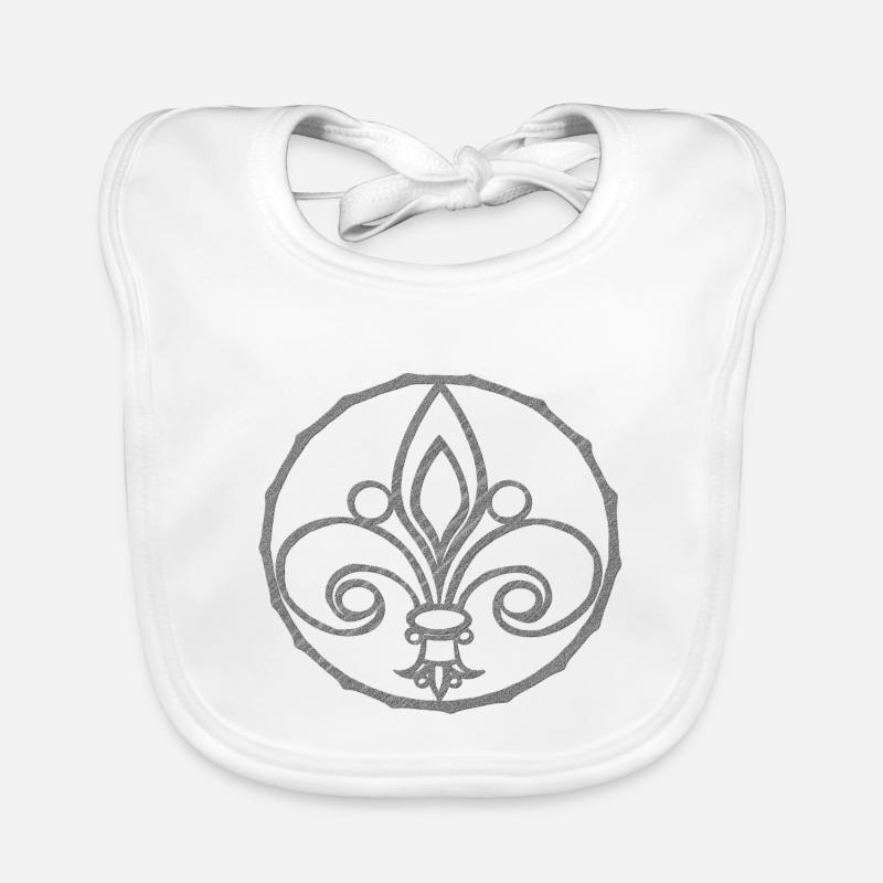 wappensymbole, fleur de lys Relief Baby Bio-Lätzchen