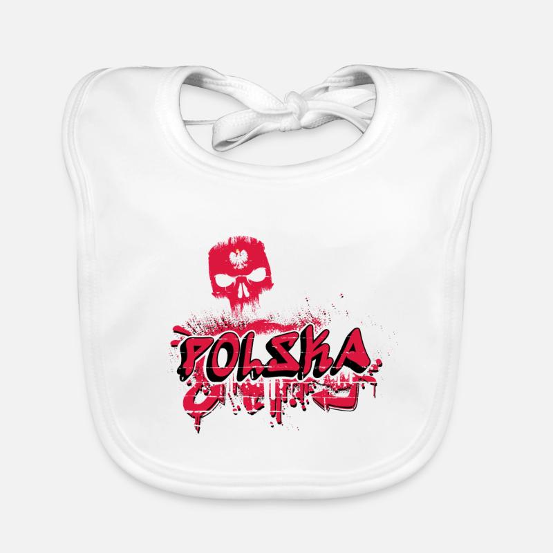 Polen Graffiti Totenkopf Design Baby Bio-Lätzchen
