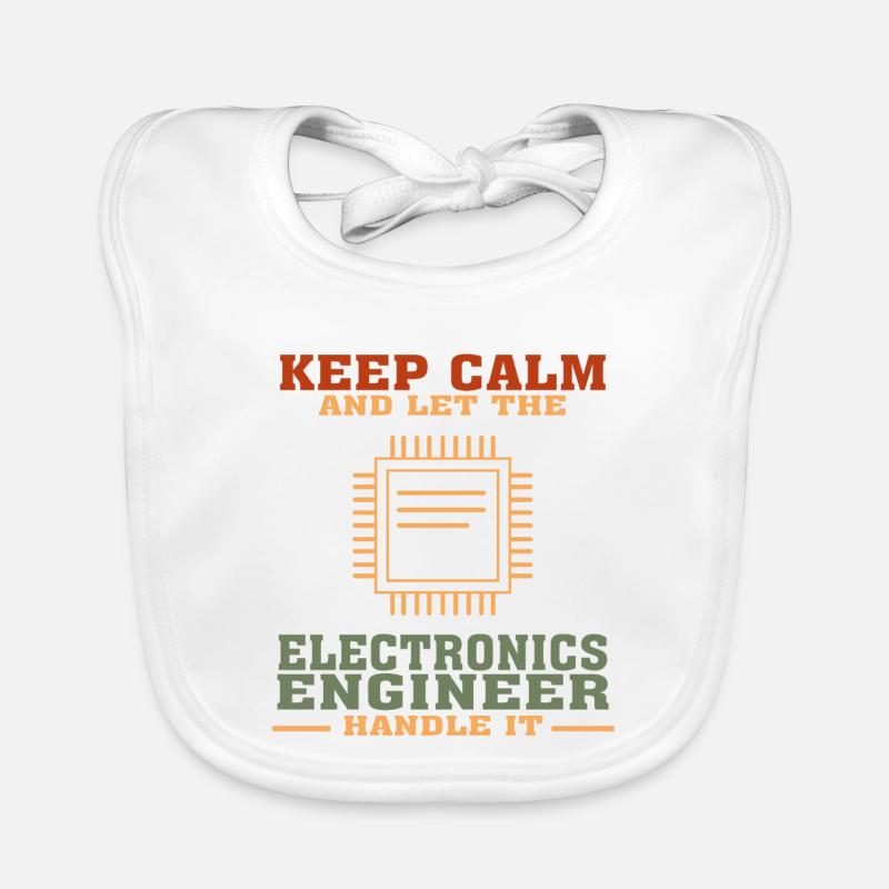 Funny Electronics Engineering Quote for Electronic Organic Baby Bibs