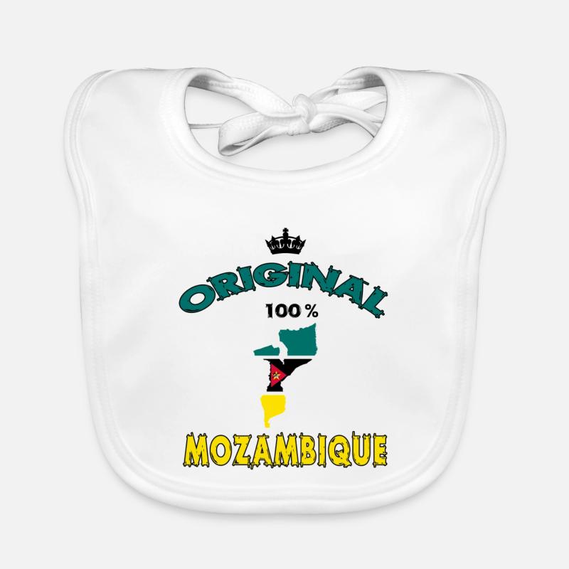Mozambique original 100% flags design Organic Baby Bibs