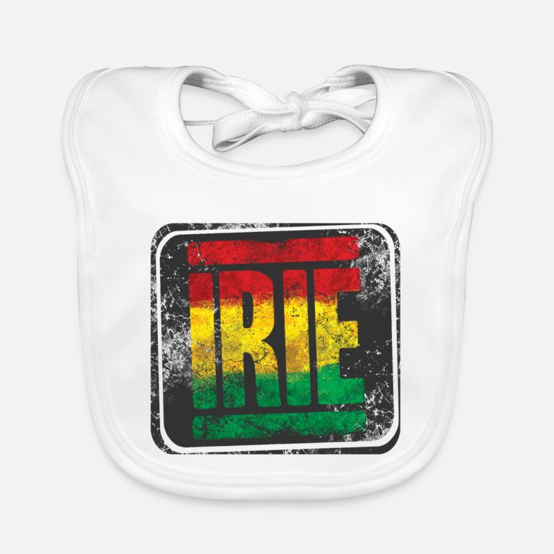 Authentisches Rasta-Design mit Farbverlauf Baby Bio-Lätzchen