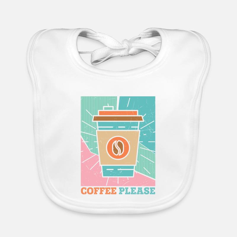 Kaffee bitte lustiges Kaffeedesign Baby Bio-Lätzchen