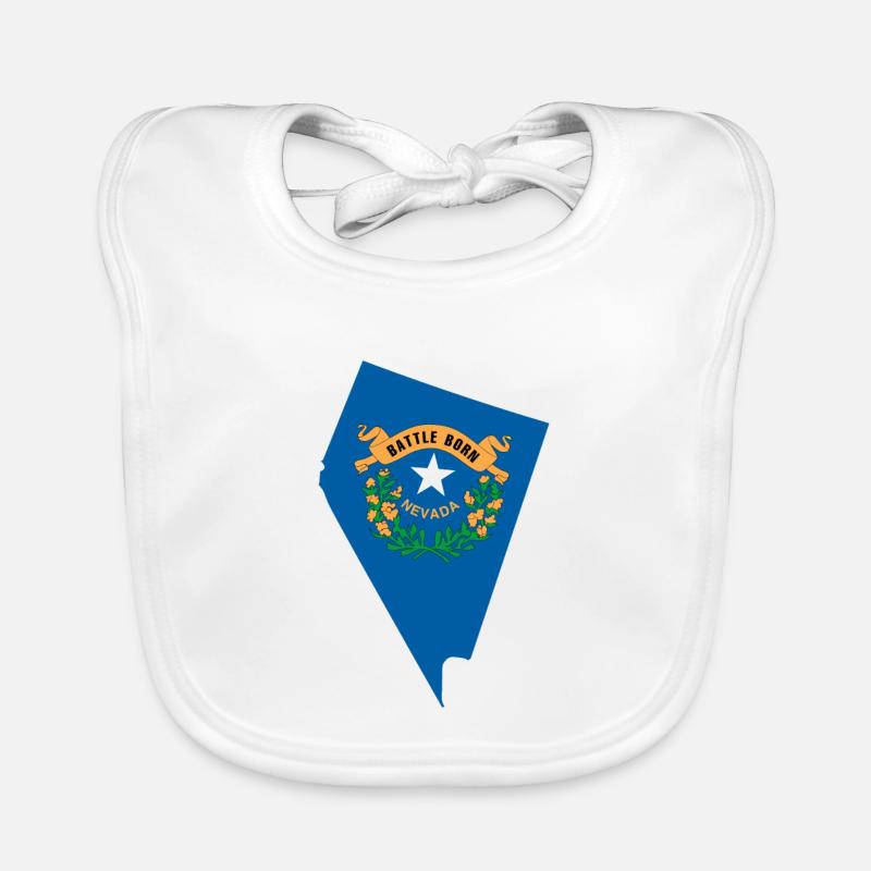 Nevada USA State Nevada Flag Map Organic Baby Bibs