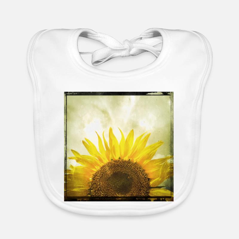 Half Sunflower Organic Baby Bibs