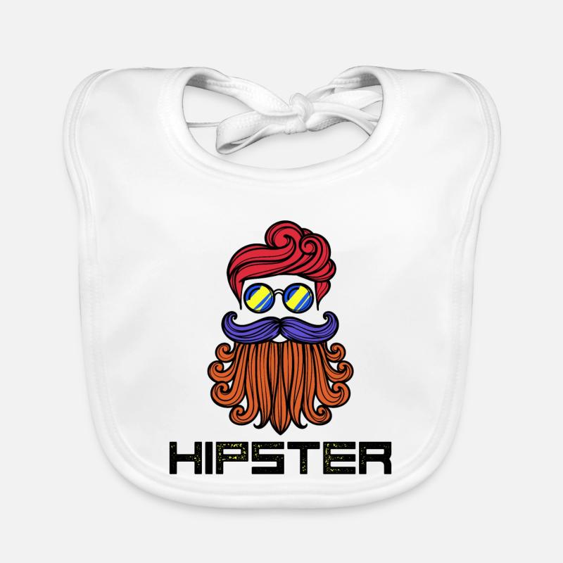 Bart Hipster Spruch Bartfrisur Bartträger Baby Bio-Lätzchen