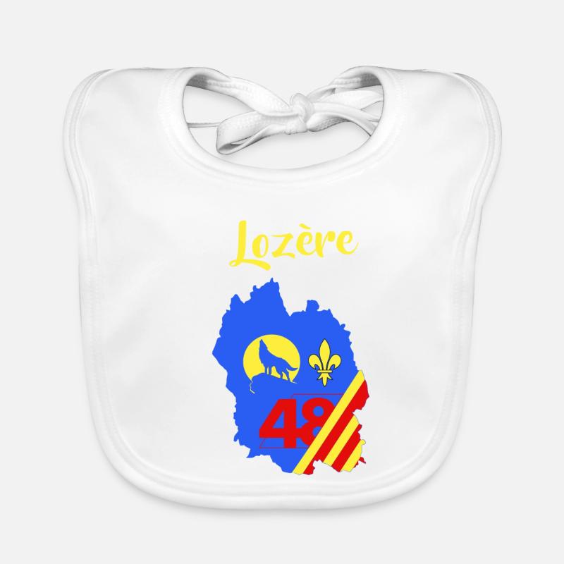Lozère - Bavoir bio Bébé - blanc