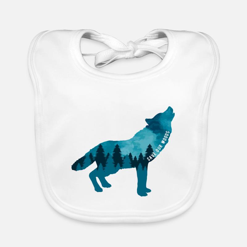 Changement climatique Protection de l’environnement Wolf Durable Bavoir bio Bébé