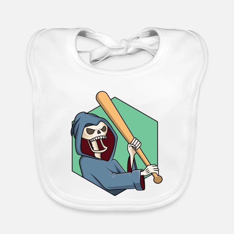 Grim Reaper avec batte de baseball Bavoir bio Bébé