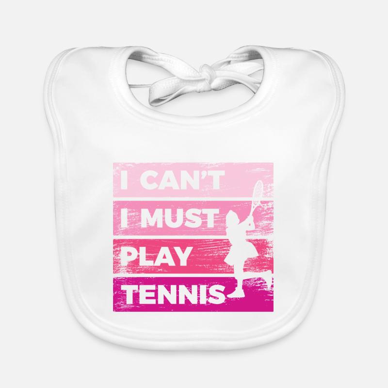 Tennismädchen Baby Bio-Lätzchen
