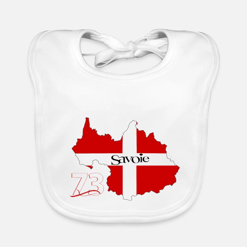 Savoie - Bavoir bio Bébé - blanc
