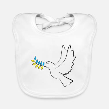 Colomba della Pace Ucraina Bavaglino ecologico per neonato