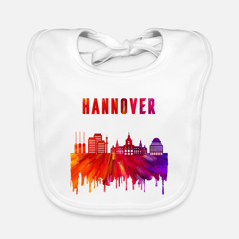 Hannover Skyline Design Baby Bio-Lätzchen