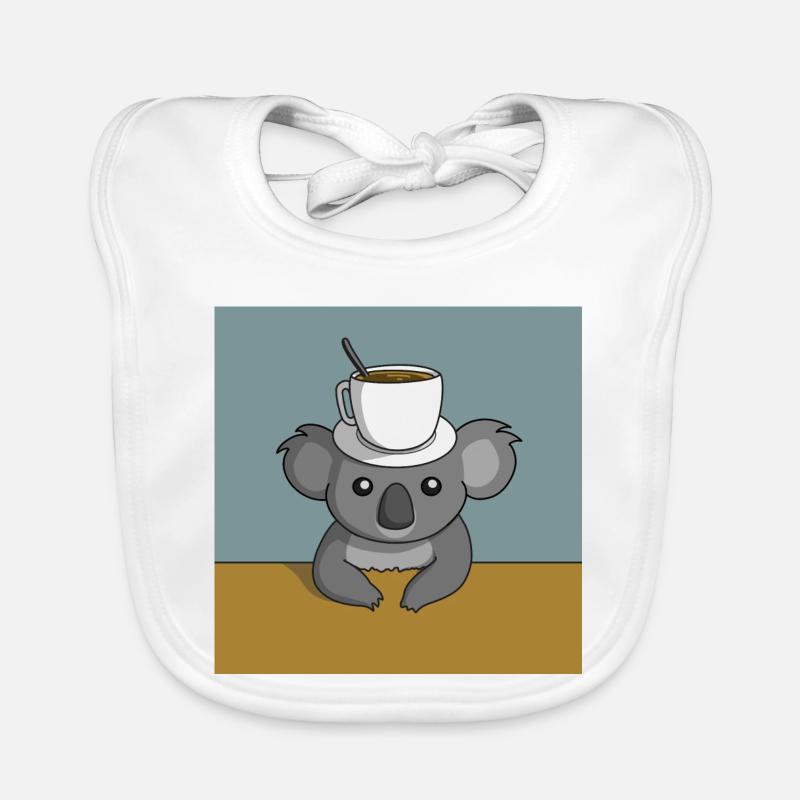 Koala Kaffeepause Baby Bio-Lätzchen
