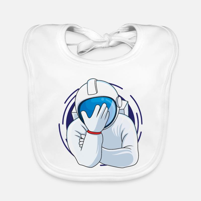 Facepalm Astronaut Organic Baby Bibs
