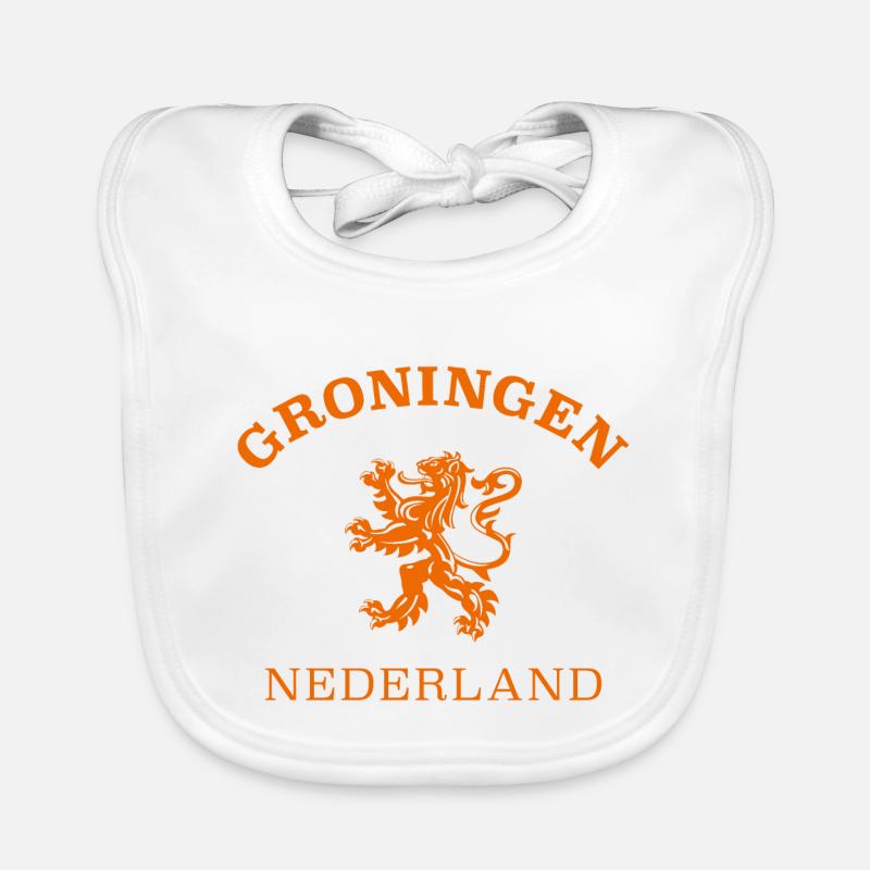 GRONINGEN Nederland, Pays-Bas, Pays-Bas - Bavoir bio Bébé - blanc